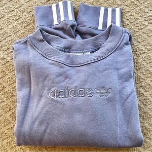 Adidas cropped sweatshirt, lavender, medium